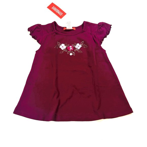 NWT Gymboree Girl Floral Print Bike Short & Short Sleeve Flower A-Line Top 4 - Picture 3 of 6